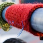 Dress warm: Knitted legwarmers for light poles in Reykjavík